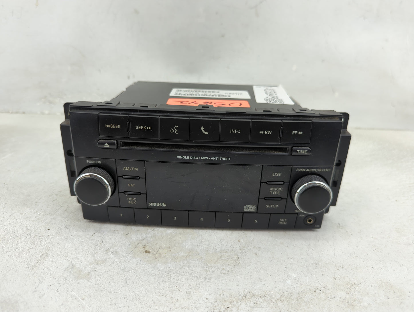 2011-2014 Dodge Avenger Radio AM FM Cd Player Receiver Replacement P/N:P05091197AC Fits Fits 2011 2012 2013 2014 OEM Used Au