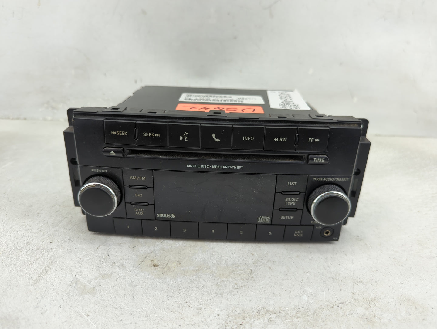 2011-2014 Dodge Avenger Radio AM FM Cd Player Receiver Replacement P/N:P05091197AC Fits Fits 2011 2012 2013 2014 OEM Used Au