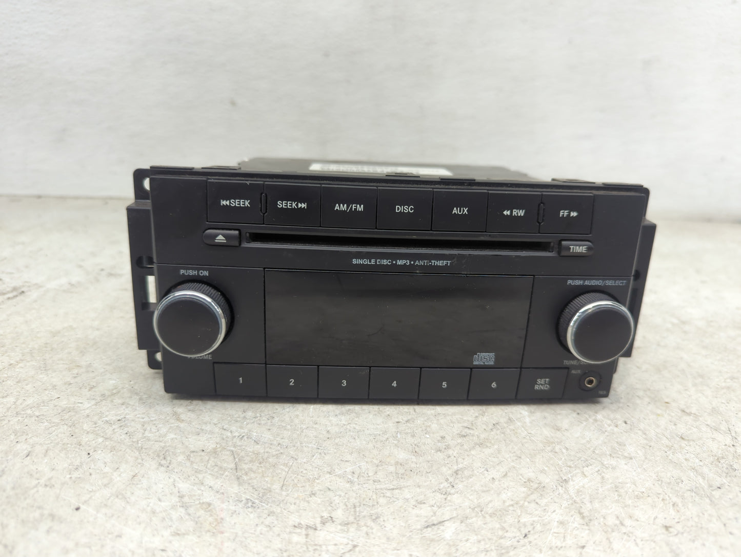2011-2012 Dodge Avenger Radio AM FM Cd Player Receiver Replacement P/N:P05091195AA 05091195AA Fits Fits 2011 2012 OEM Used A