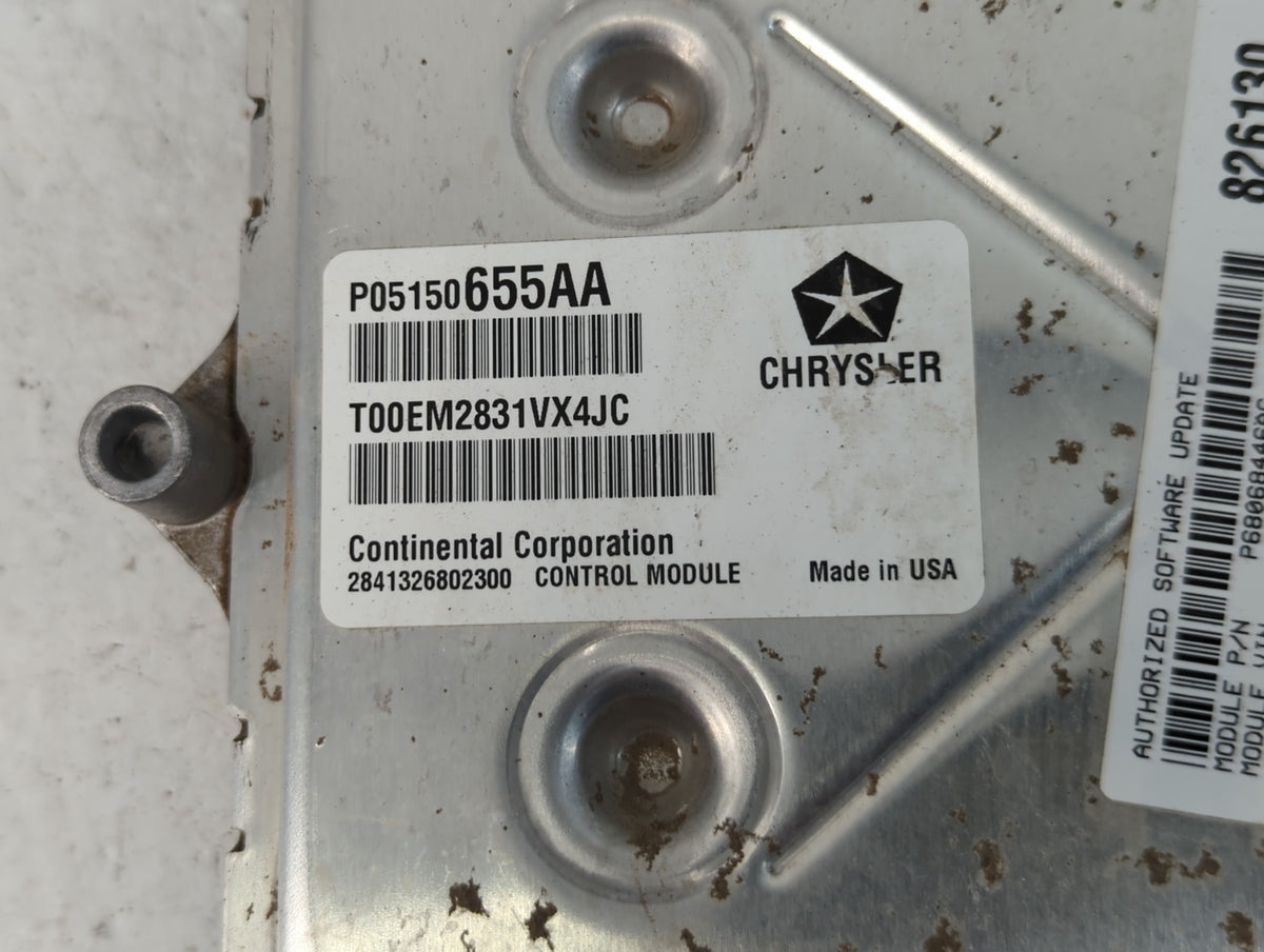 2012 Dodge Avenger PCM Engine Control Computer ECU ECM PCU OEM P/N:P68068446AC OEM Used Auto Parts - Oemusedautoparts1.com