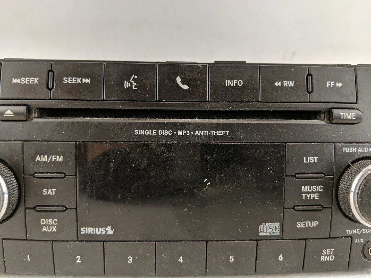 2011-2012 Dodge Caliber Radio AM FM Cd Player Receiver Replacement P/N:P05091197AA Fits Fits 2011 2012 OEM Used Auto Parts -