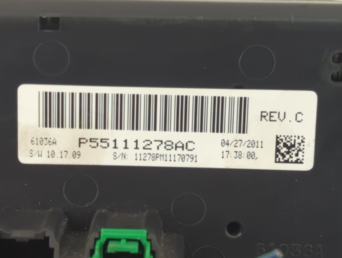 2011-2012 Dodge Caliber Climate Control Module Temperature AC/Heater Replacement P/N:P55111278AC Fits OEM Used Auto Parts - 