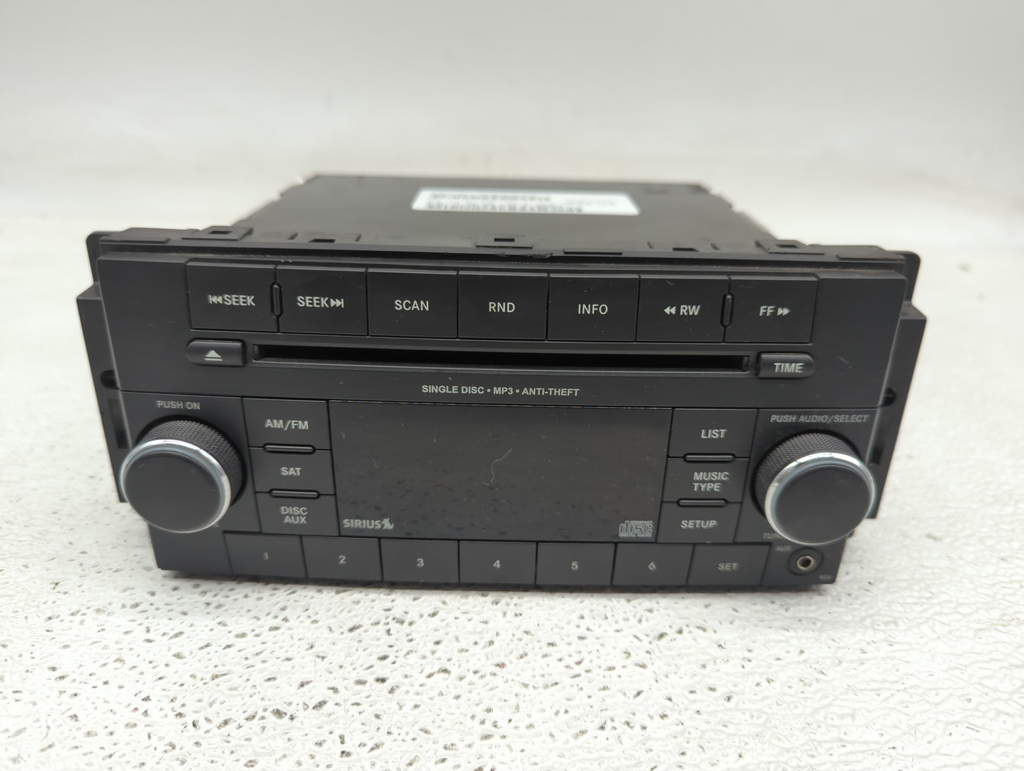 2011-2012 Dodge Caliber Radio AM FM Cd Player Receiver Replacement P/N:P05091163AA Fits Fits 2011 2012 OEM Used Auto Parts -