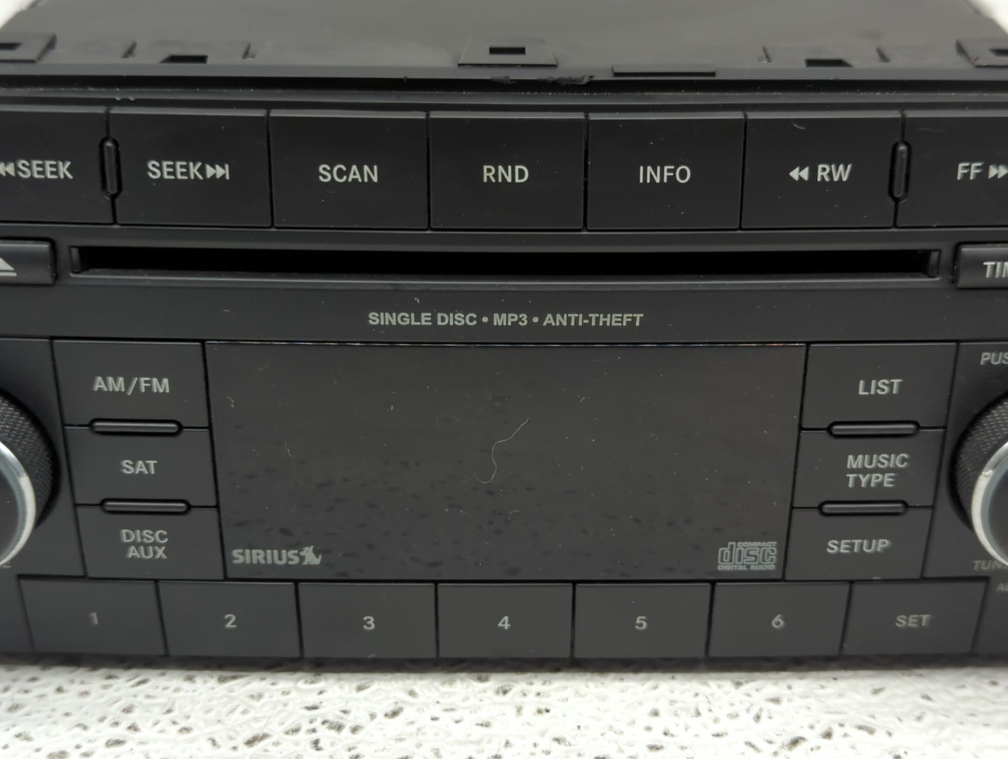 2011-2012 Dodge Caliber Radio AM FM Cd Player Receiver Replacement P/N:P05091163AA Fits Fits 2011 2012 OEM Used Auto Parts -