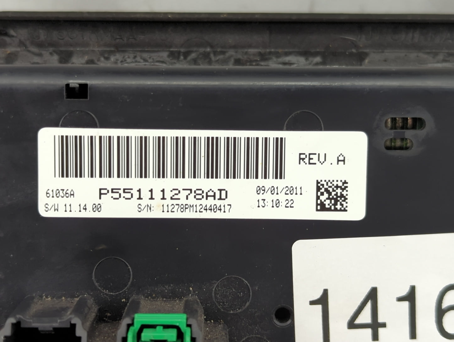 2011-2012 Dodge Caliber Climate Control Module Temperature AC/Heater Replacement P/N:P55111278AD Fits OEM Used Auto Parts - 