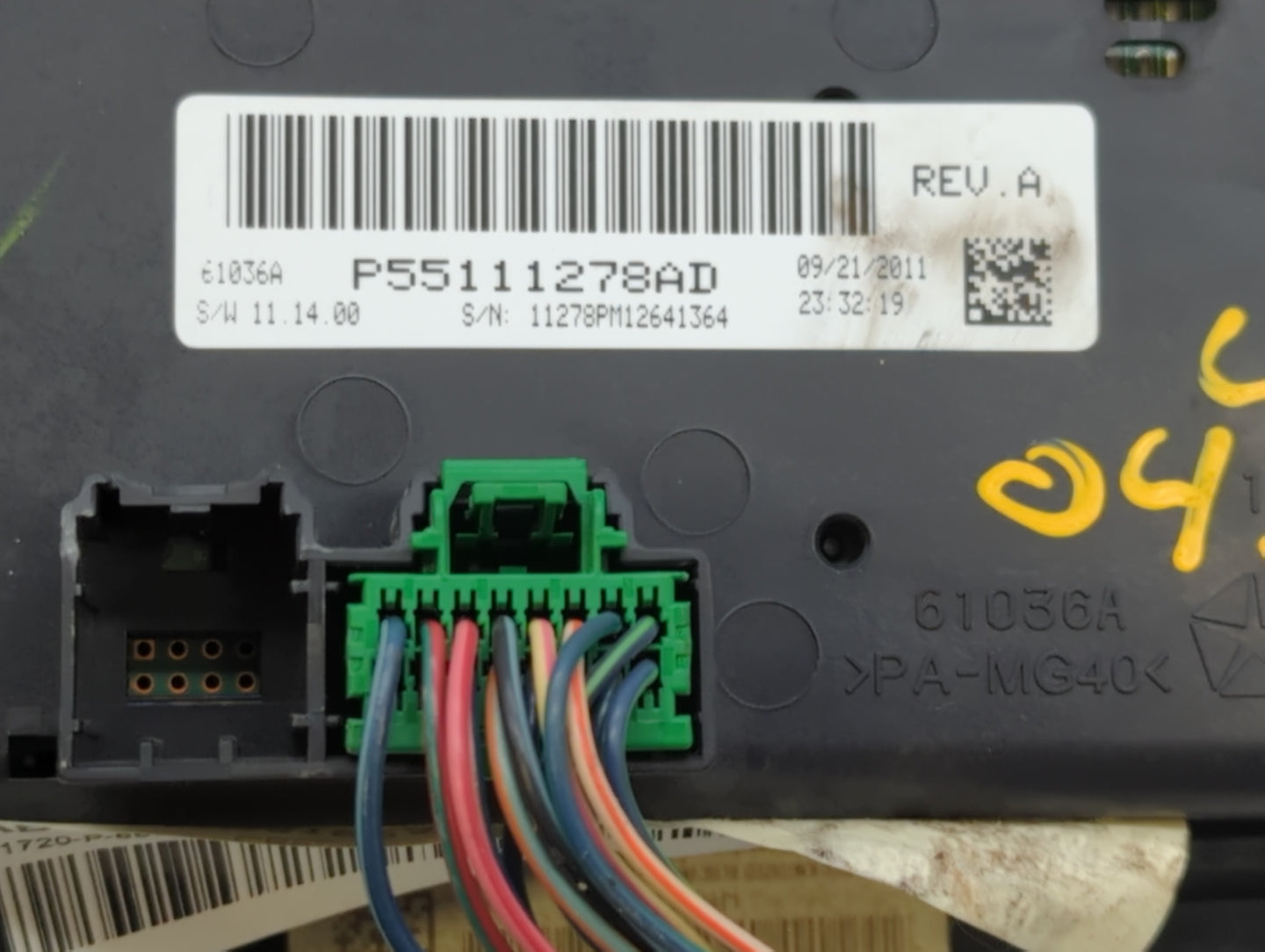 2011-2012 Dodge Caliber Climate Control Module Temperature AC/Heater Replacement P/N:P55111278AD Fits OEM Used Auto Parts - 