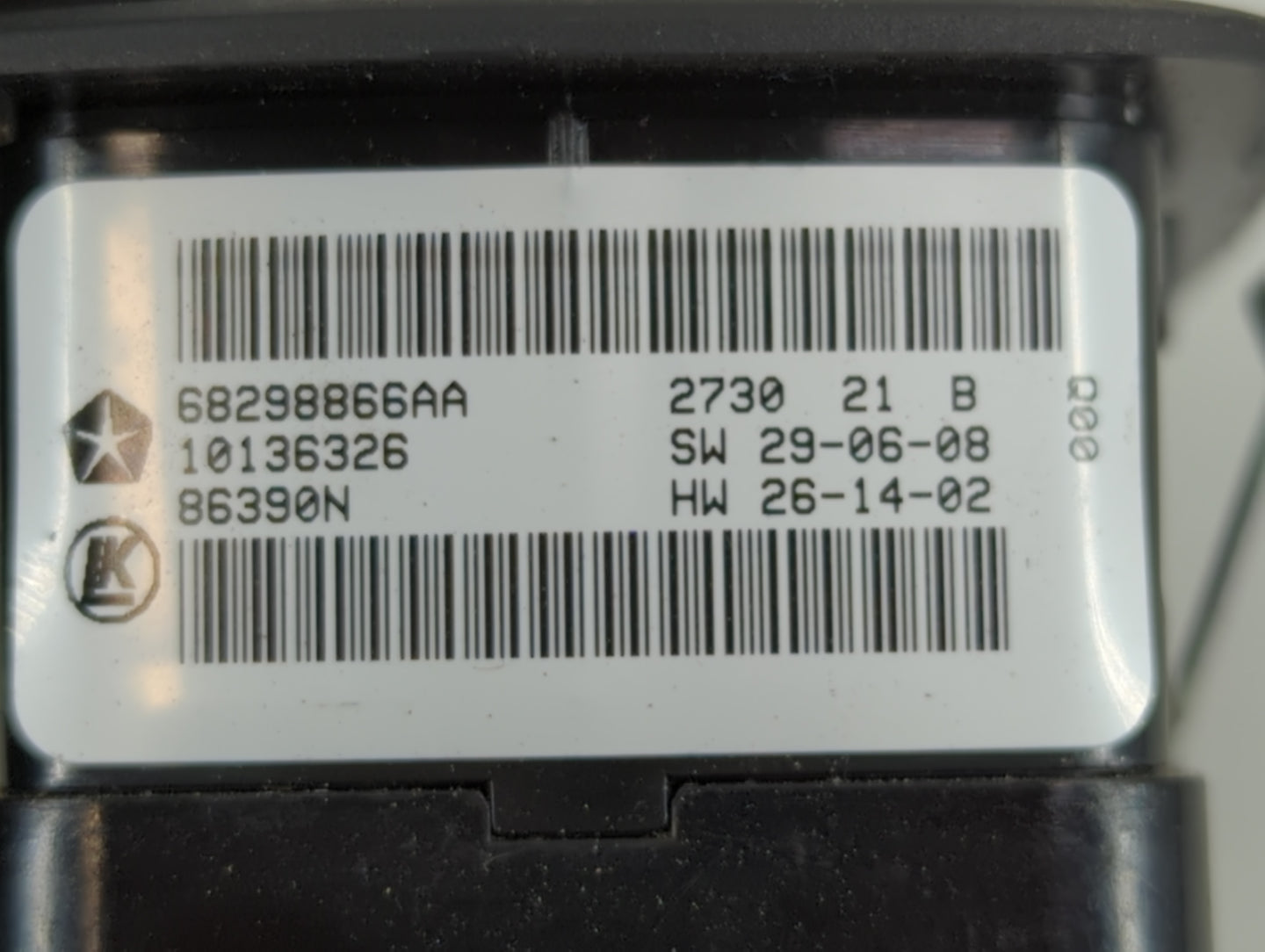 2012 Dodge Caravan Master Power Window Switch Replacement Driver Side Left P/N:68298866AA 68110870AB Fits Fits 2013 2014 201