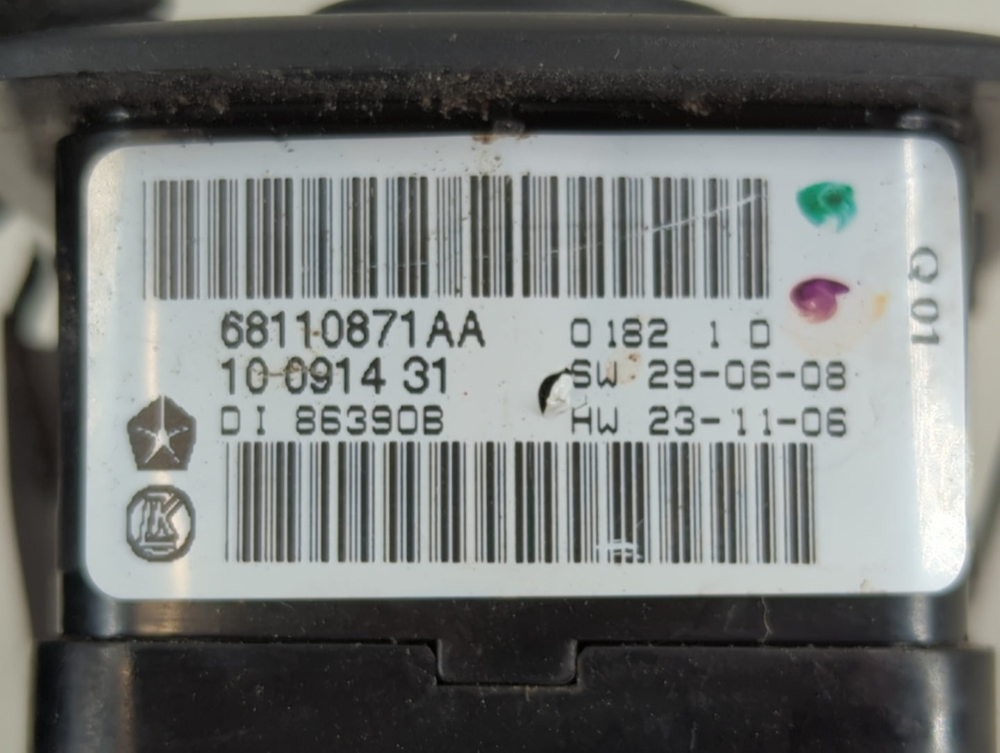 2012 Dodge Caravan Master Power Window Switch Replacement Driver Side Left P/N:68110871AA Fits Fits 2013 2014 2015 2016 OEM 