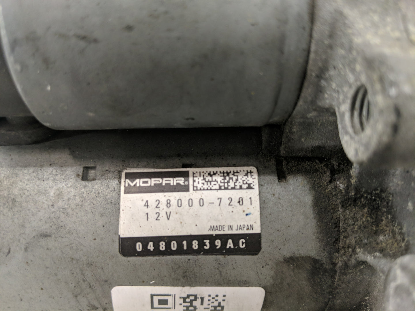 2012 Dodge Caravan Car Starter Motor Solenoid OEM P/N:428000-7200 04801839AB Fits OEM Used Auto Parts - Oemusedautoparts1.co