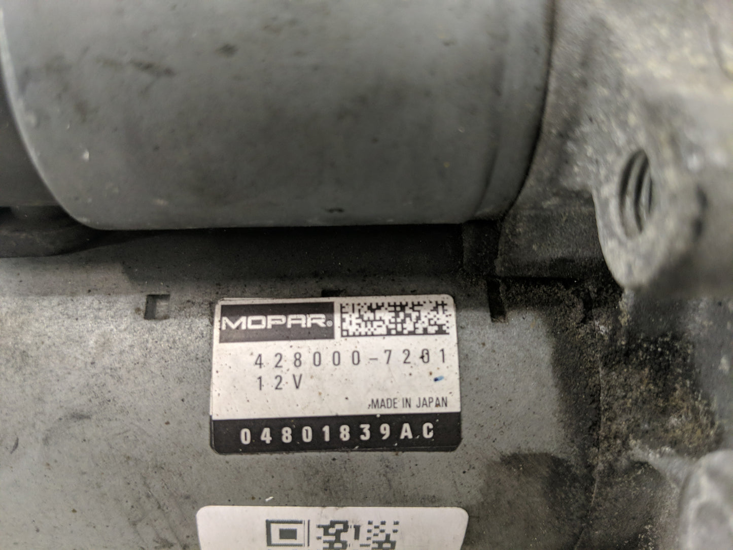 2012 Dodge Caravan Car Starter Motor Solenoid OEM P/N:428000-7200 04801839AB Fits OEM Used Auto Parts - Oemusedautoparts1.co