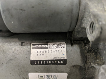 2012 Dodge Caravan Car Starter Motor Solenoid OEM P/N:428000-7200 04801839AB Fits OEM Used Auto Parts