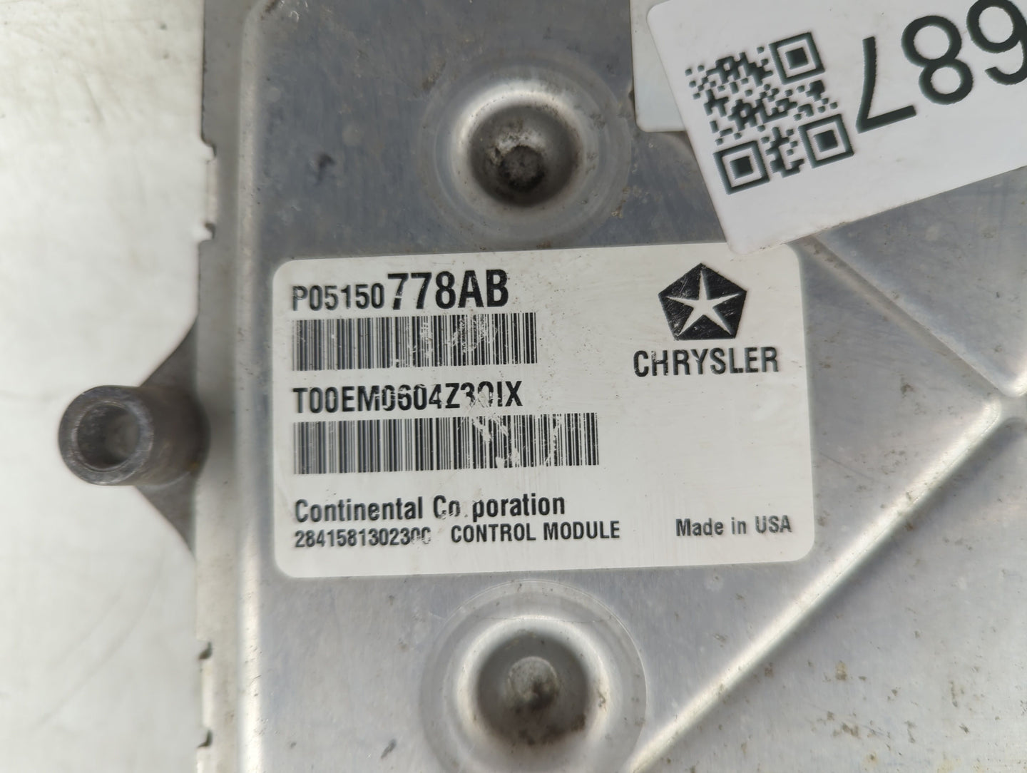 2012 Dodge Caravan PCM Engine Control Computer ECU ECM PCU OEM P/N:05150778AB Fits OEM Used Auto Parts - Oemusedautoparts1.c