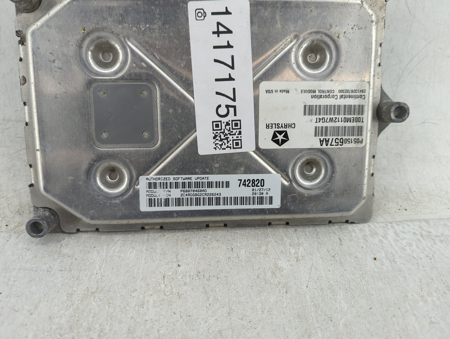 2012 Dodge Caravan PCM Engine Control Computer ECU ECM PCU OEM P/N:P05150657AA Fits OEM Used Auto Parts - Oemusedautoparts1.