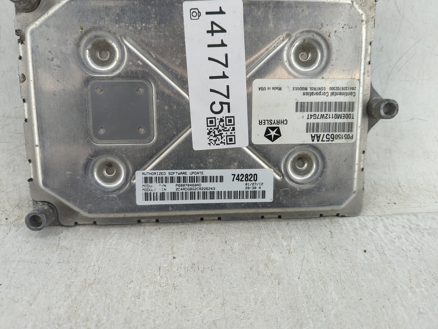 2012 Dodge Caravan PCM Engine Control Computer ECU ECM PCU OEM P/N:P05150657AA Fits OEM Used Auto Parts - Oemusedautoparts1.