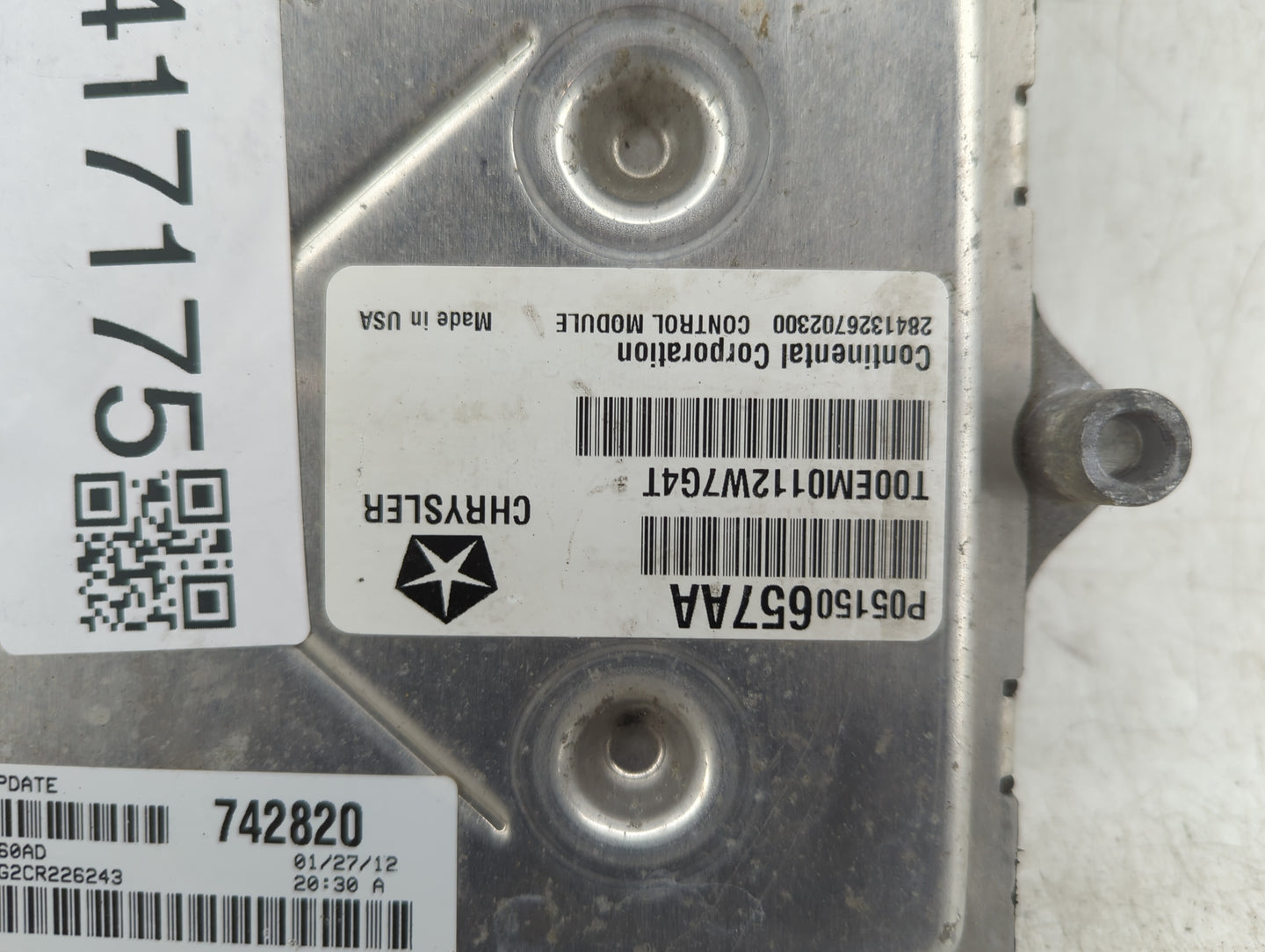 2012 Dodge Caravan PCM Engine Control Computer ECU ECM PCU OEM P/N:P05150657AA Fits OEM Used Auto Parts - Oemusedautoparts1.