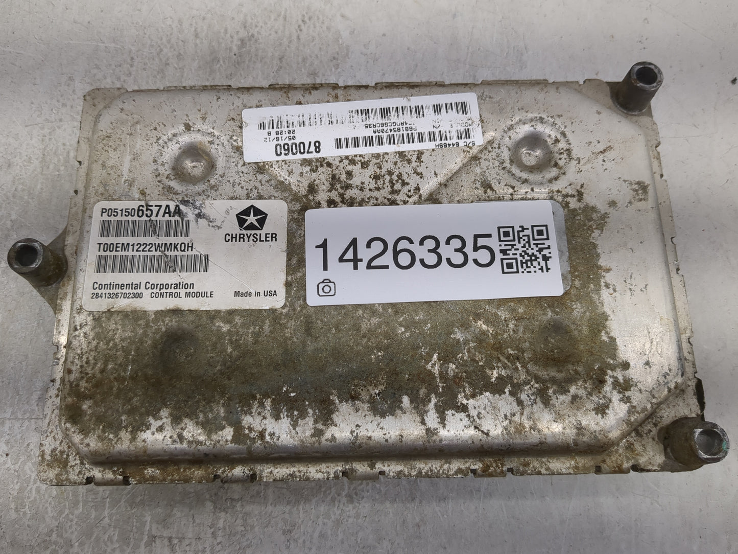 2012 Dodge Caravan PCM Engine Control Computer ECU ECM PCU OEM P/N:P05150657AA T00EM1222WMKQH, 2841326702300 Fits OEM Used A