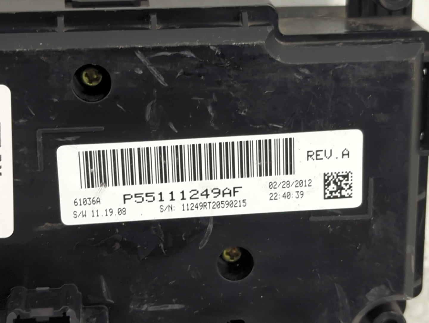 2012 Dodge Caravan Climate Control Module Temperature AC/Heater Replacement P/N:P55111249AF Fits OEM Used Auto Parts - Oemus