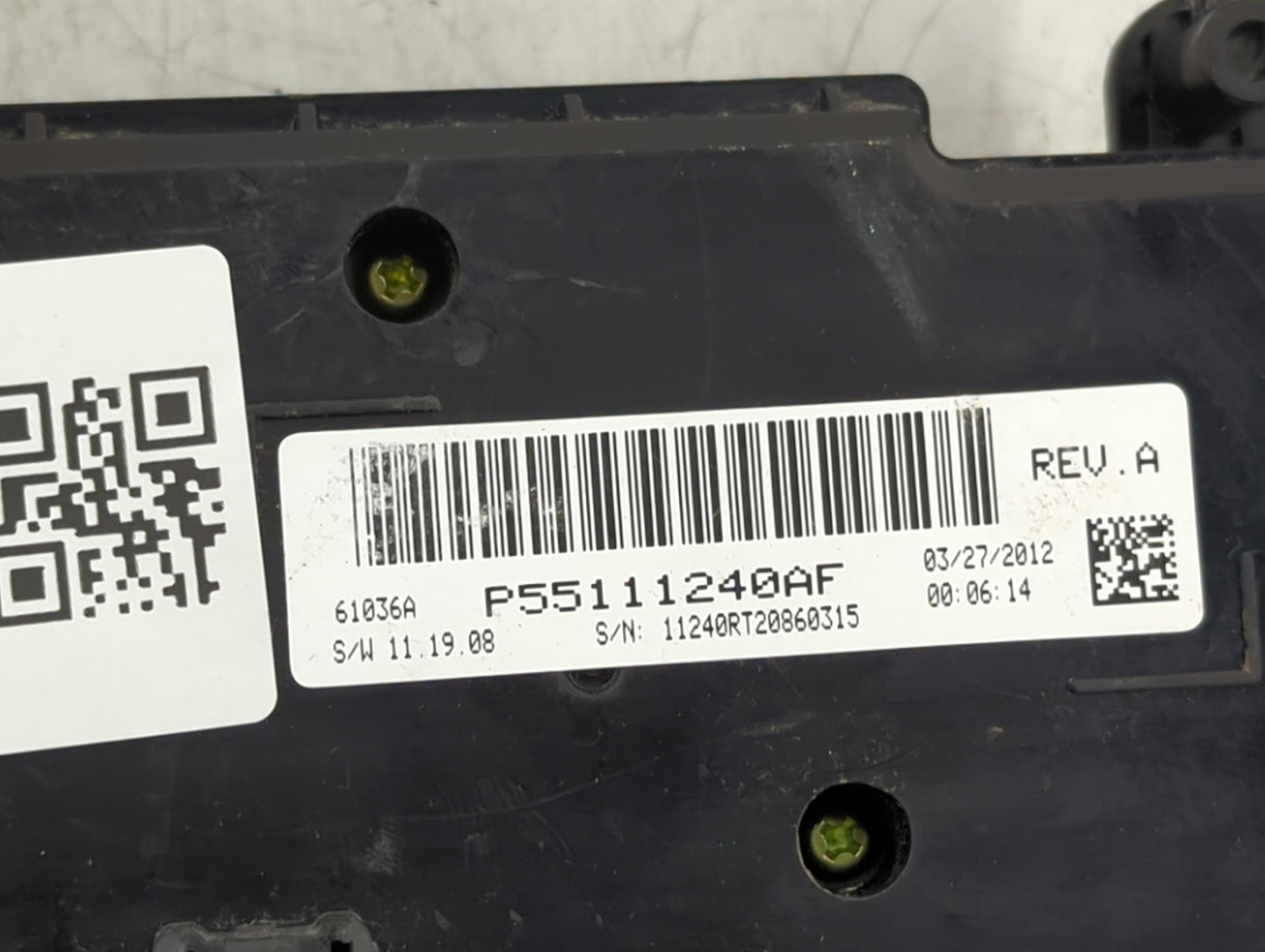 2012 Dodge Caravan Climate Control Module Temperature AC/Heater Replacement P/N:P55111240AF Fits OEM Used Auto Parts - Oemus