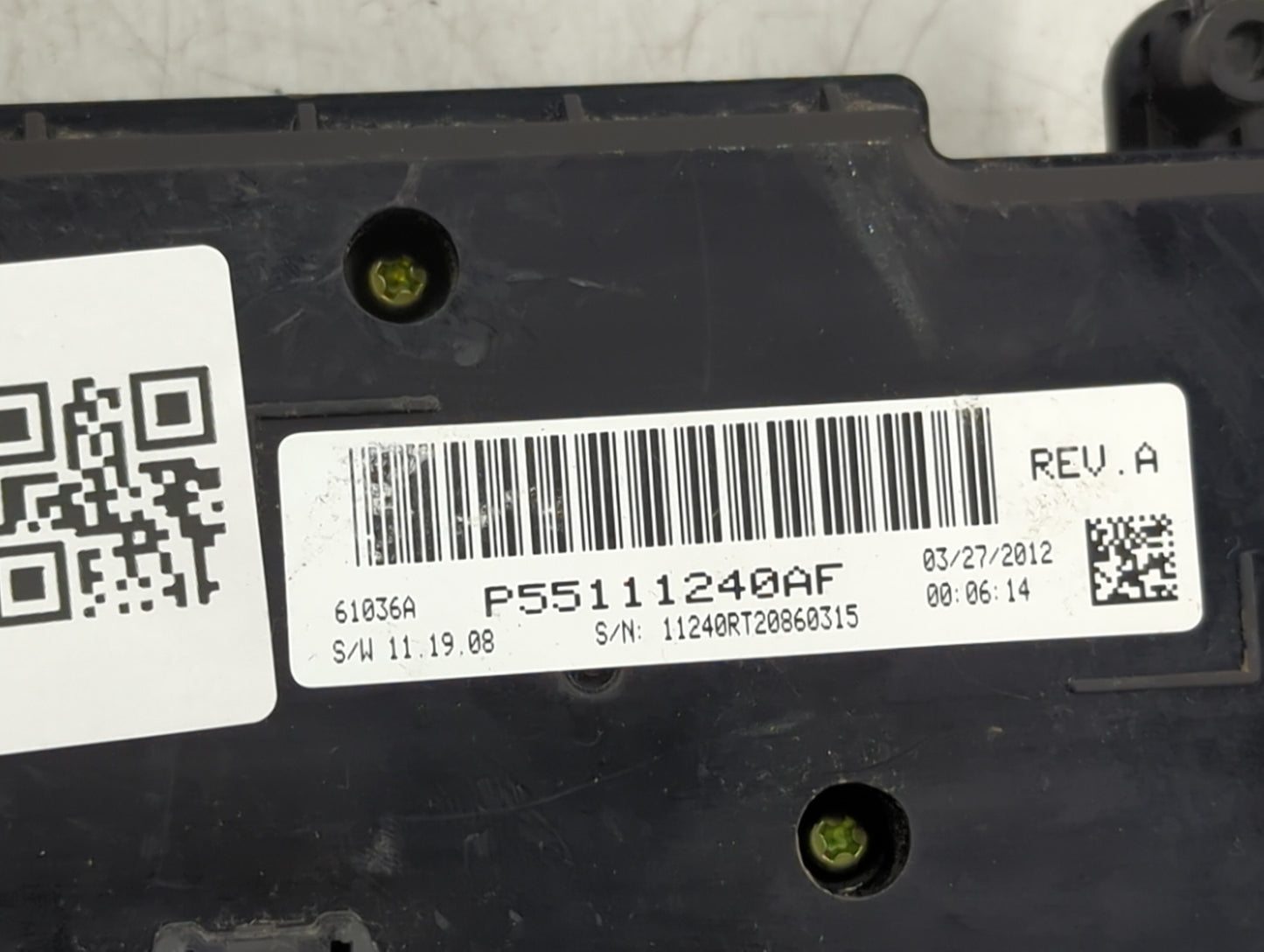 2012 Dodge Caravan Climate Control Module Temperature AC/Heater Replacement P/N:P55111240AF Fits OEM Used Auto Parts - Oemus