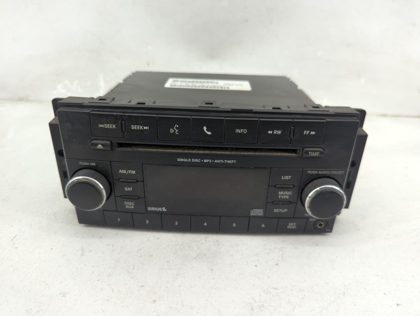 2012 Dodge Caravan Radio AM FM Cd Player Receiver Replacement P/N:P05091258AB P05091258AB Fits OEM Used Auto Parts - Oemused