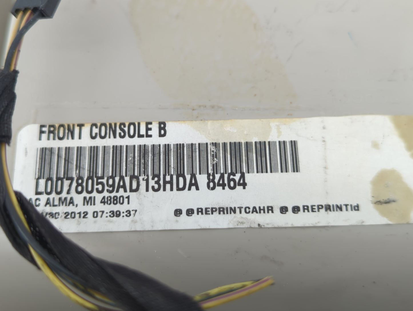 2012 Dodge Caravan Overhead Roof Console Light Beige - Oemusedautoparts1.com