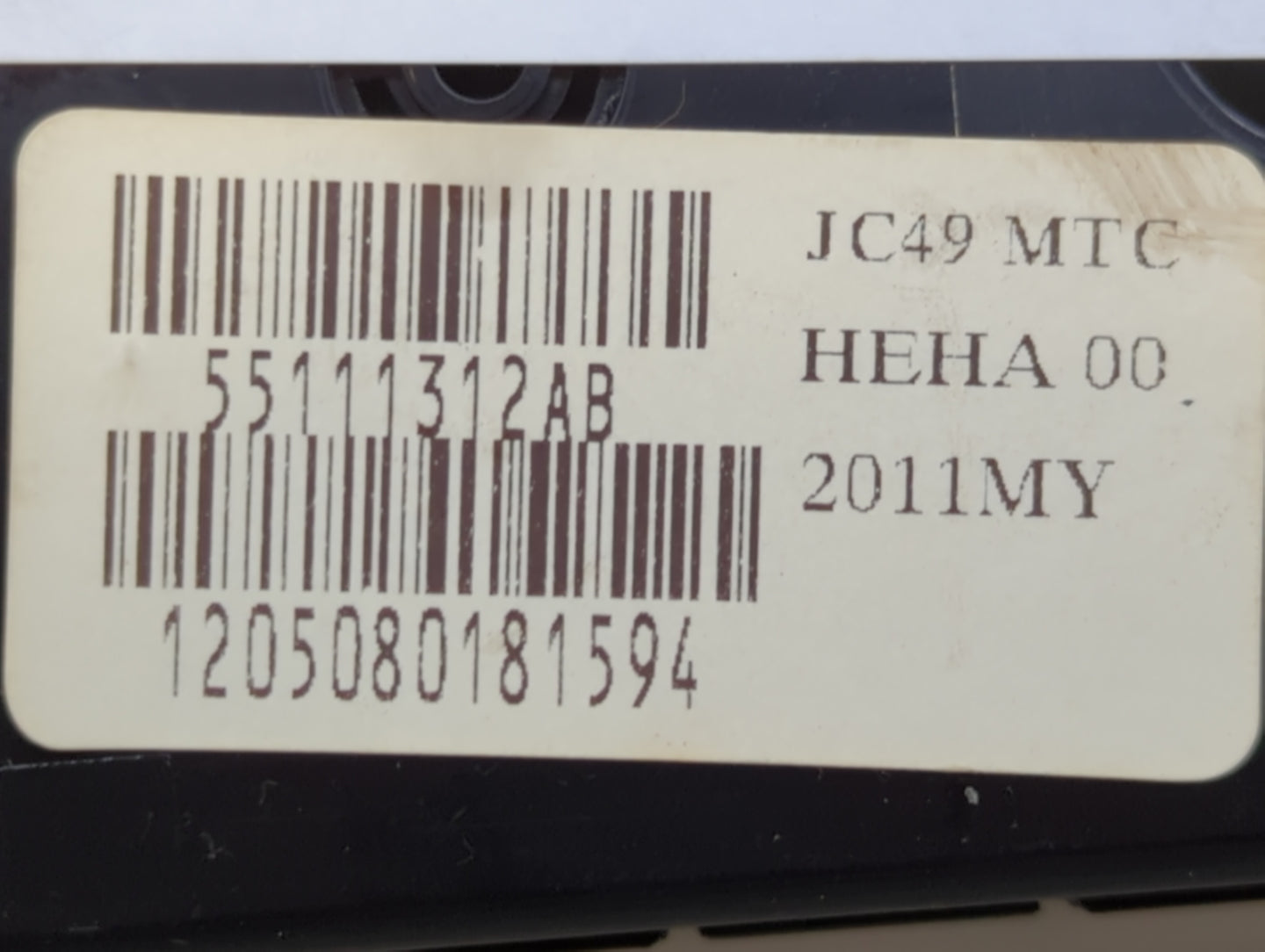 2012 Dodge Caravan Climate Control Module Temperature AC/Heater Replacement P/N:55111312AB Fits OEM Used Auto Parts - Oemuse