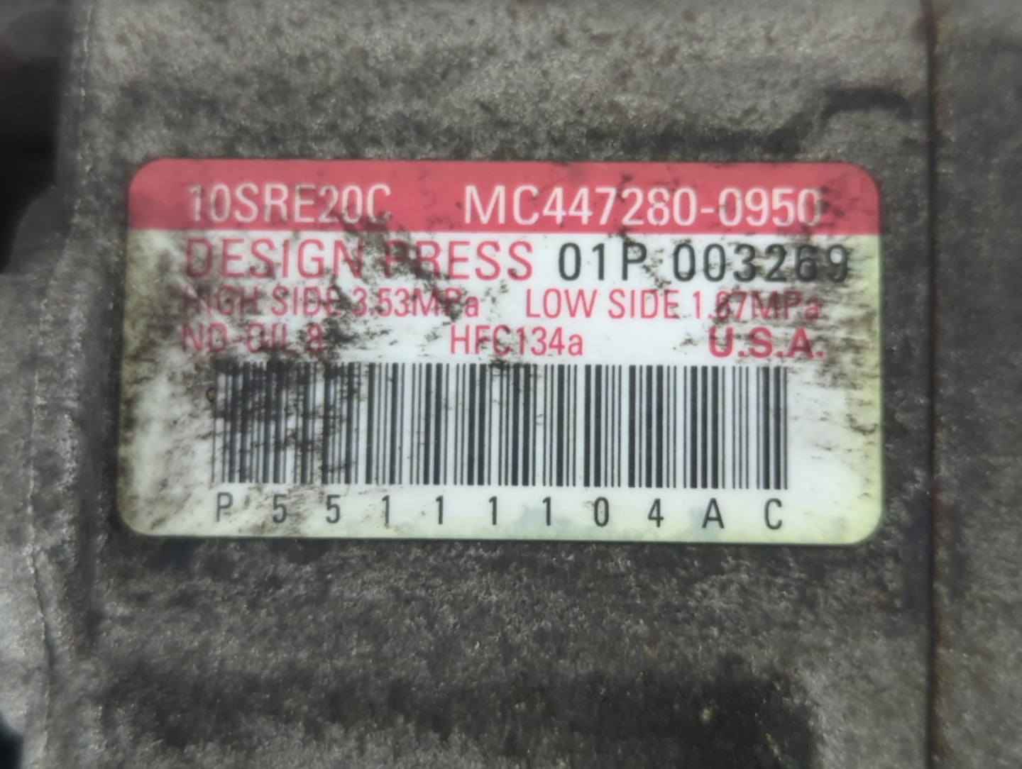 Dodge Caravan Air Conditioning A/c Ac Compressor Oem - Oemusedautoparts1.com