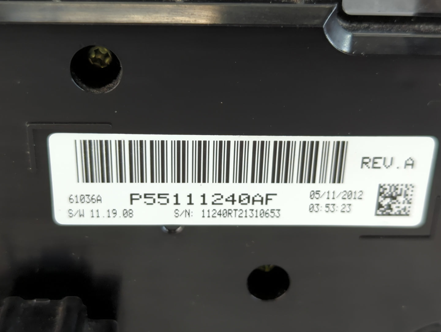 2012 Dodge Caravan Climate Control Module Temperature AC/Heater Replacement P/N:P55111240AF Fits OEM Used Auto Parts - Oemus