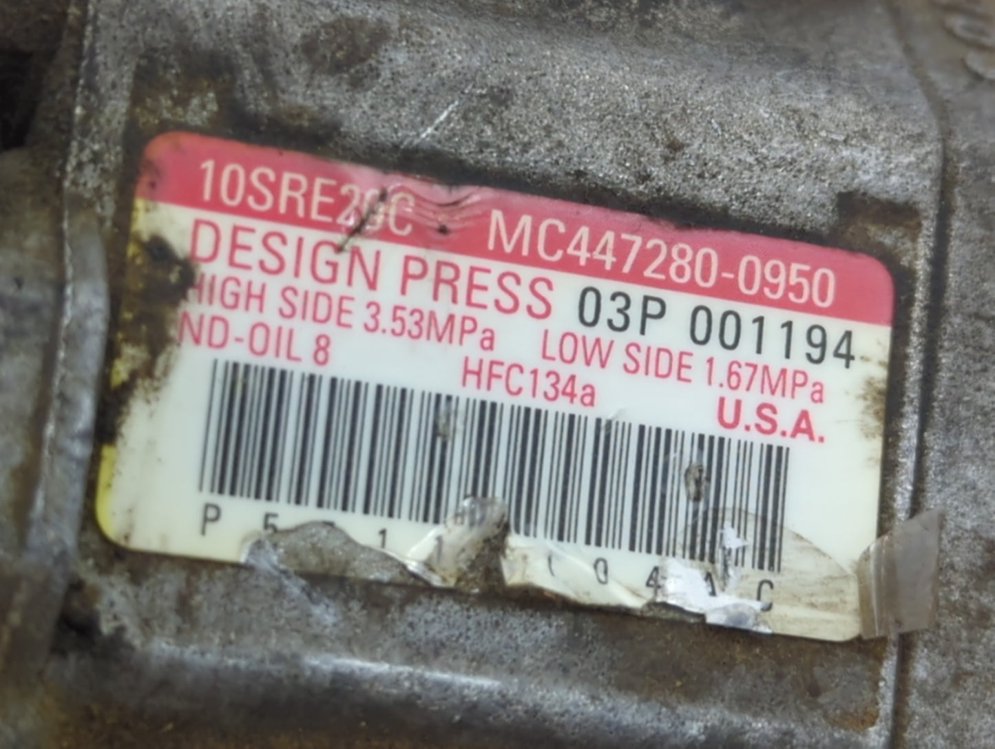 Dodge Caravan Air Conditioning A/c Ac Compressor Oem - Oemusedautoparts1.com