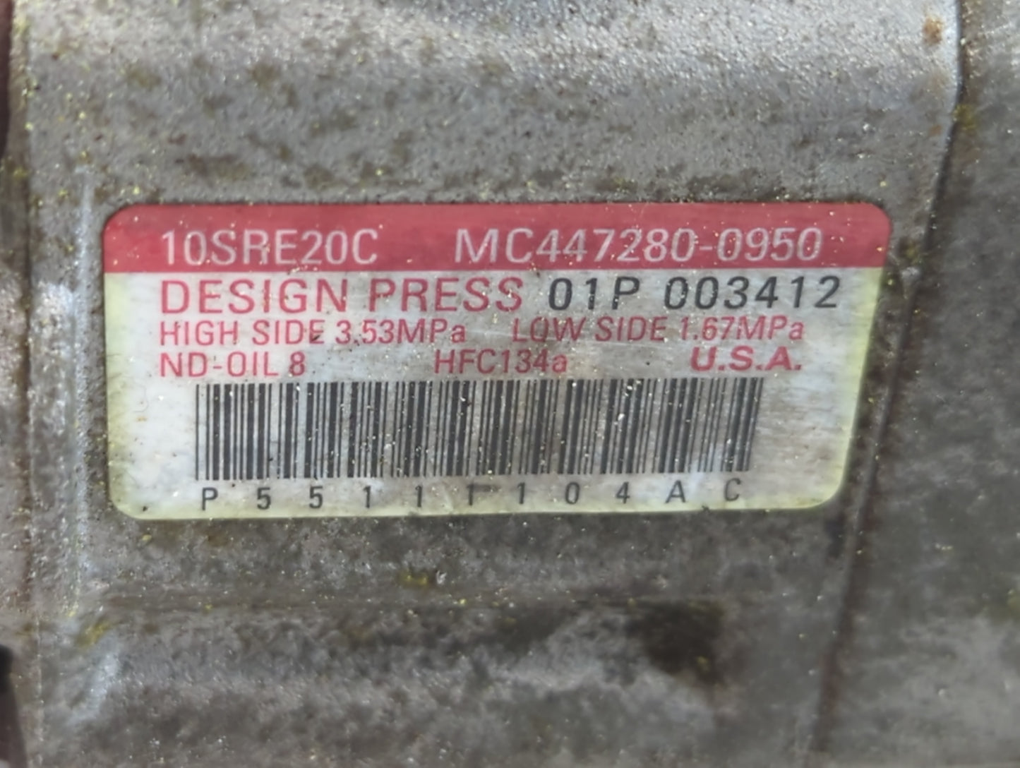 Dodge Caravan Air Conditioning A/c Ac Compressor Oem - Oemusedautoparts1.com