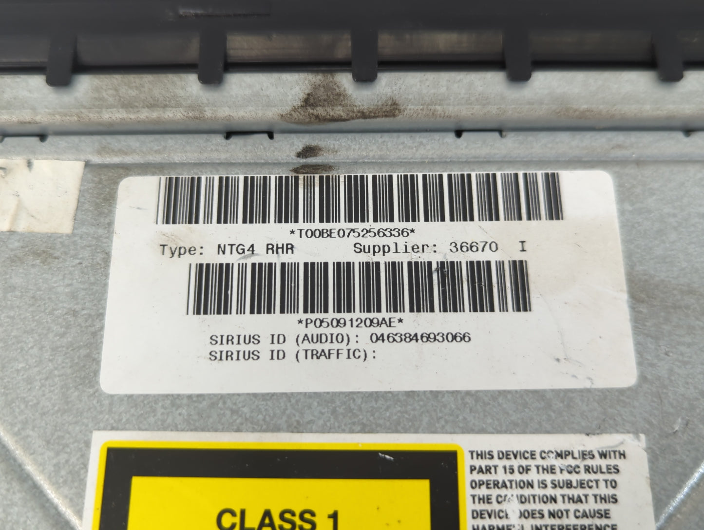 2012 Dodge Caravan Radio AM FM Cd Player Receiver Replacement P/N:P05091209AE Fits OEM Used Auto Parts - Oemusedautoparts1.c