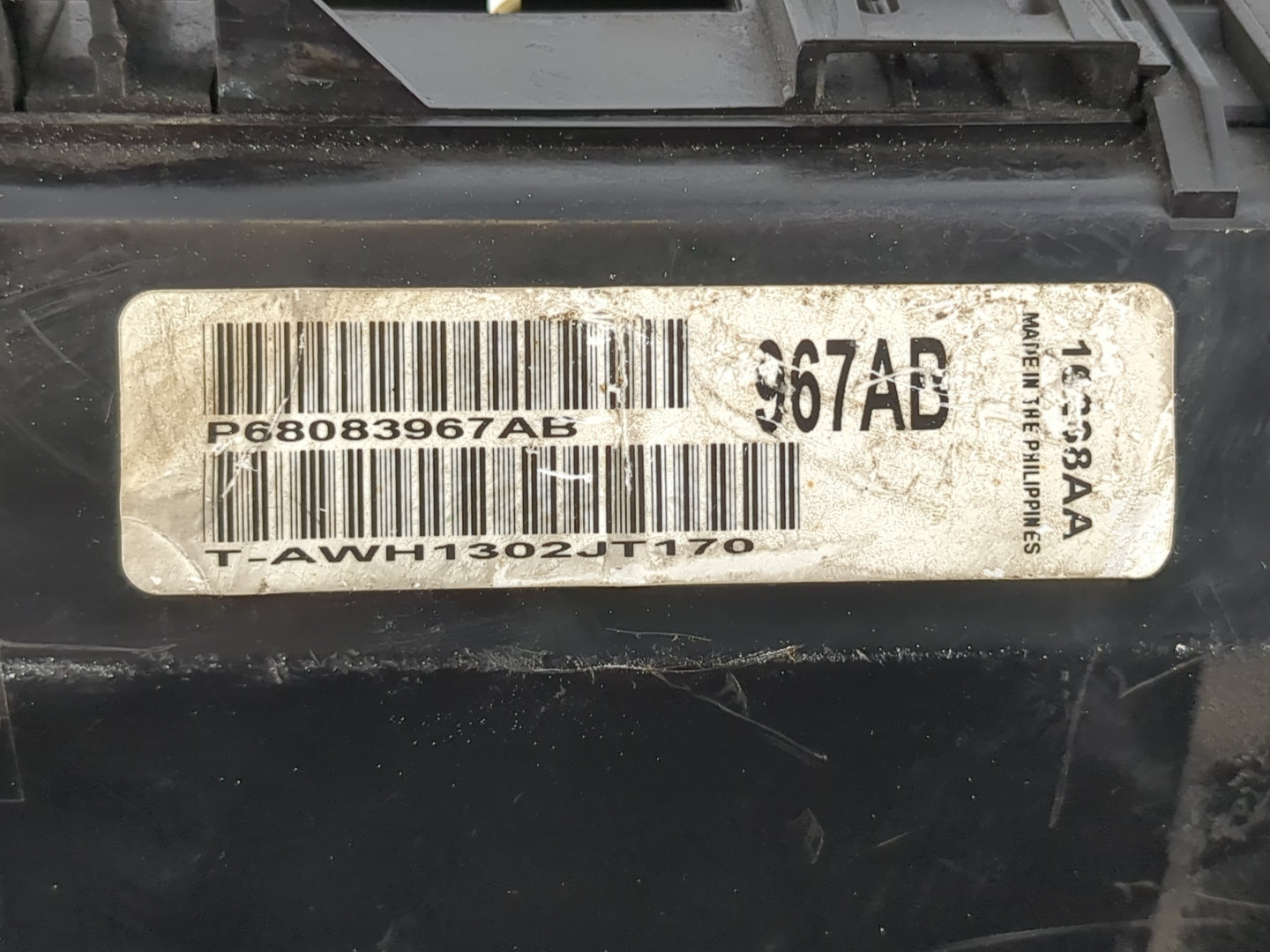 2012-2014 Dodge Charger Fusebox Fuse Box Panel Relay Module P/N:P68083967AB Fits Fits 2012 2013 2014 OEM Used Auto Parts - O