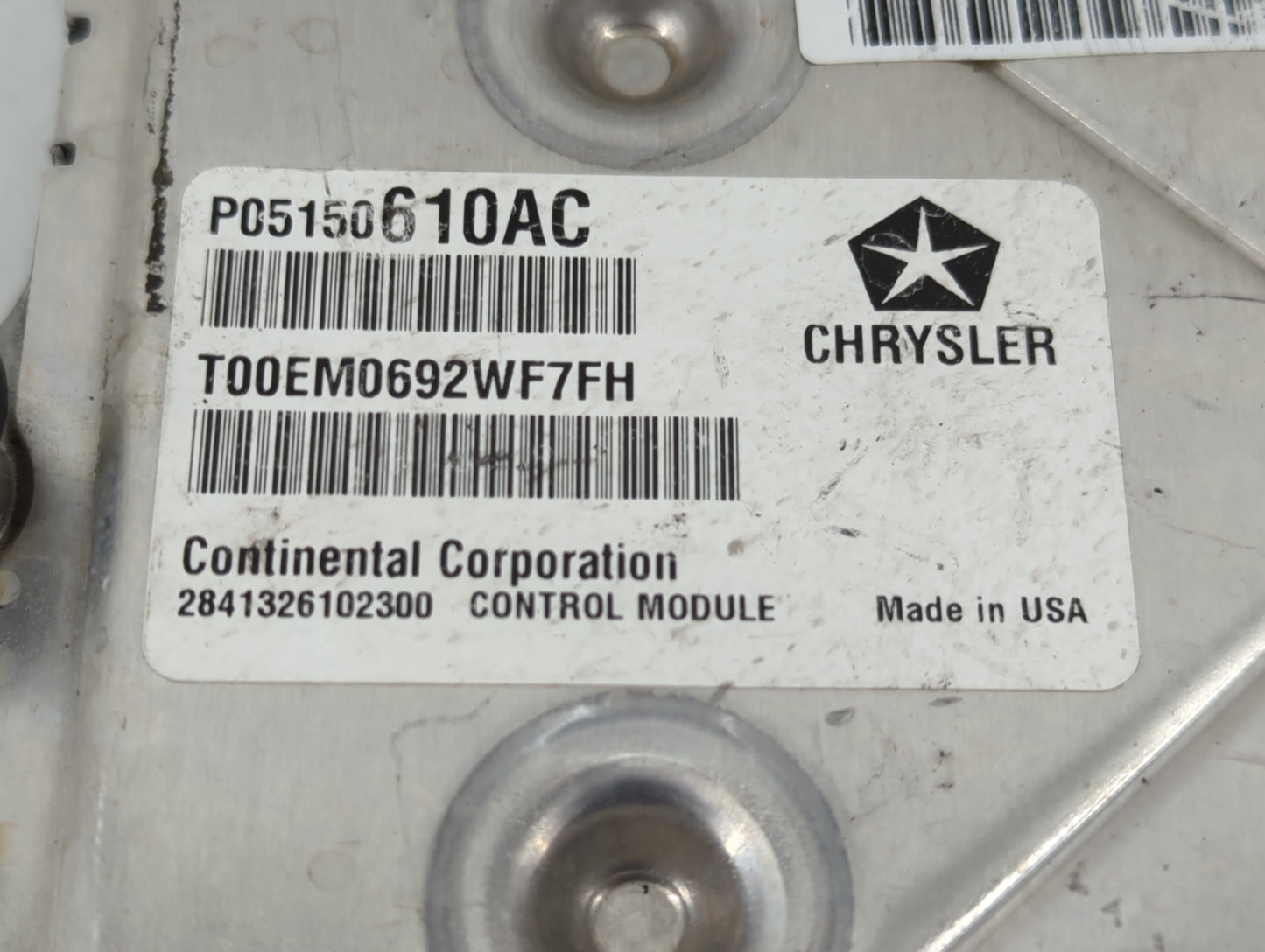 2012 Dodge Charger PCM Engine Control Computer ECU ECM PCU OEM P/N:P05150610AC Fits OEM Used Auto Parts - Oemusedautoparts1.