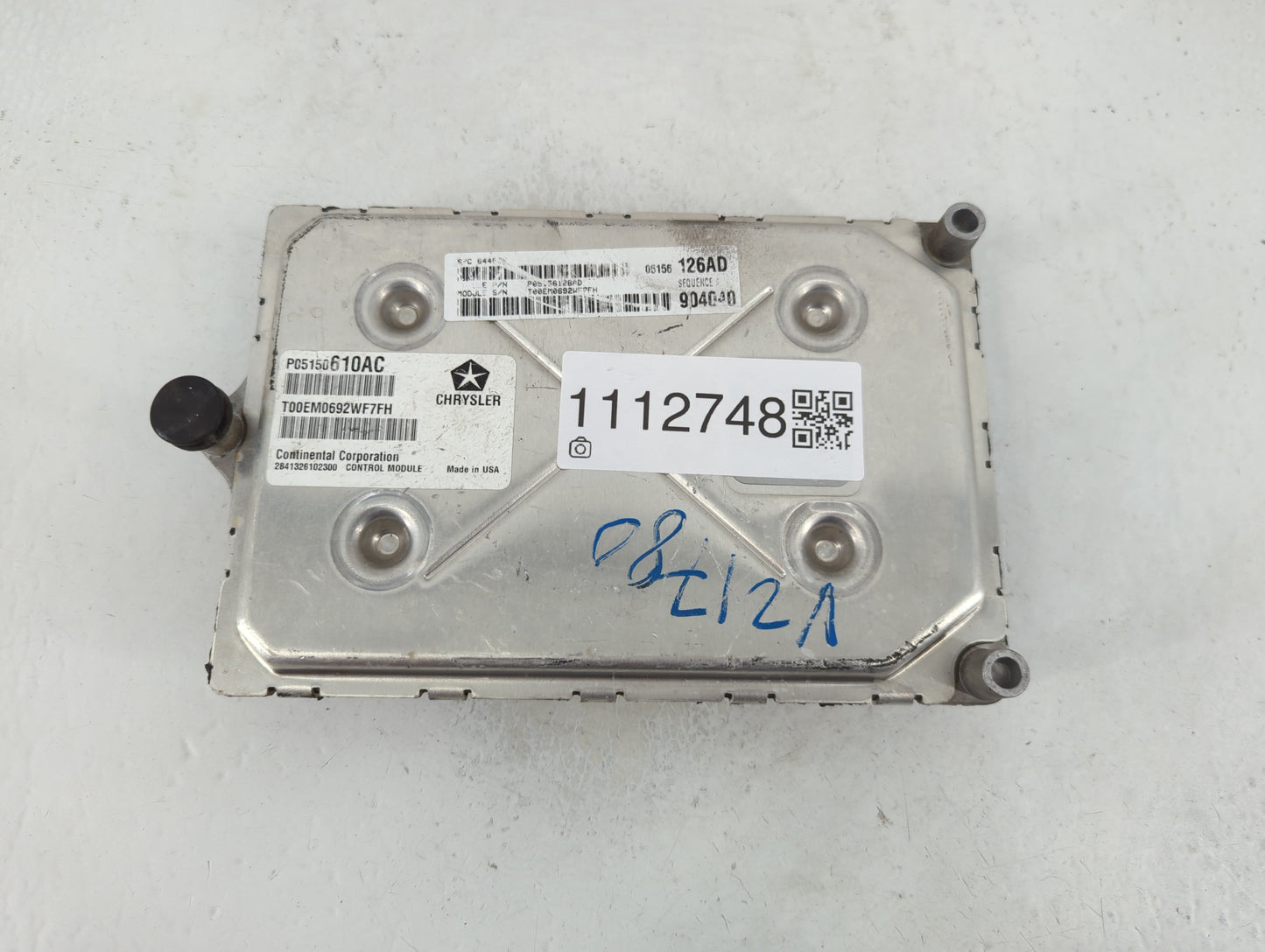 2012 Dodge Charger PCM Engine Control Computer ECU ECM PCU OEM P/N:P05150610AC Fits OEM Used Auto Parts - Oemusedautoparts1.