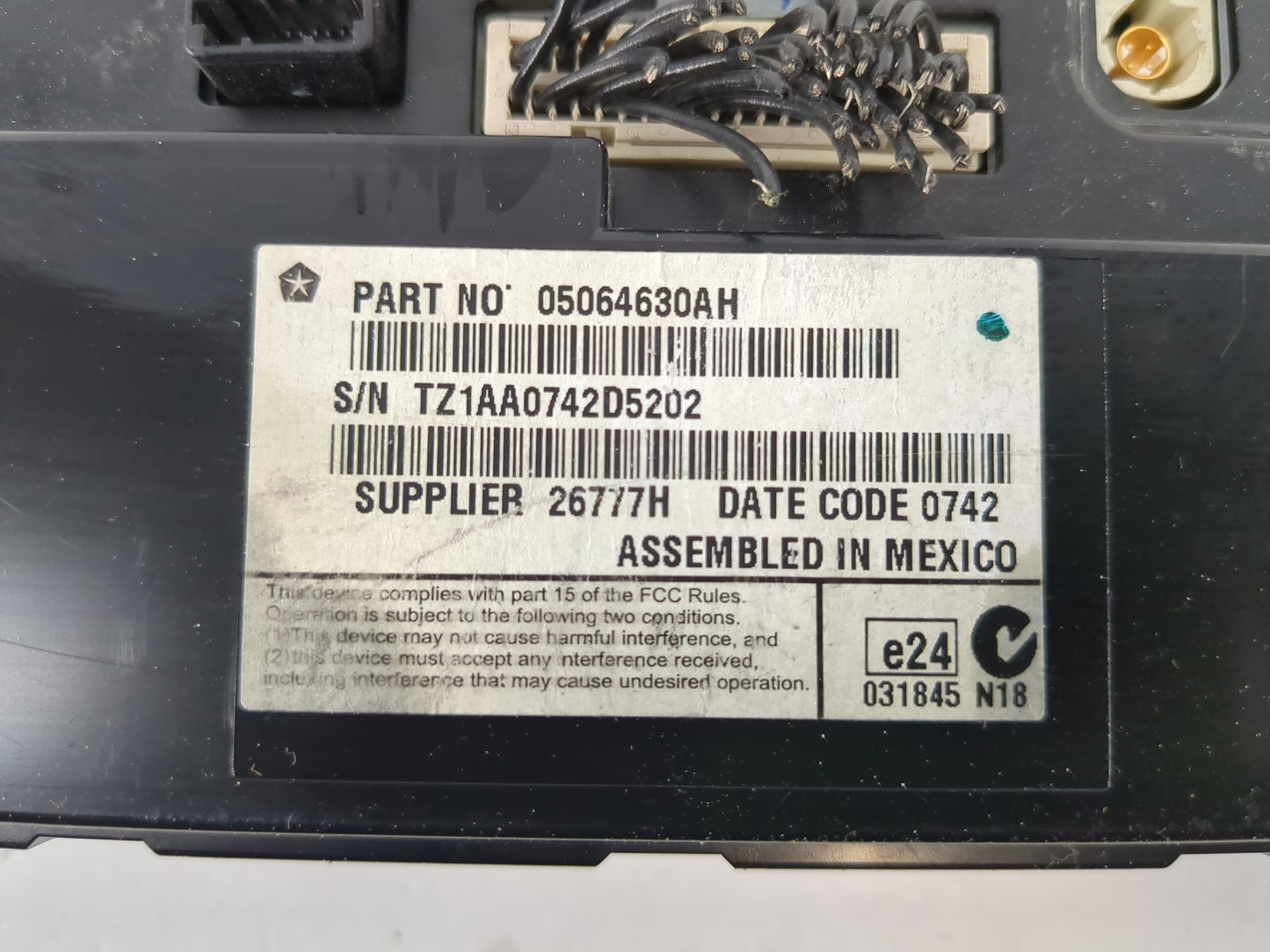 2012 Dodge Charger Radio AM FM Cd Player Receiver Replacement P/N:05064630AH Fits OEM Used Auto Parts - Oemusedautoparts1.co