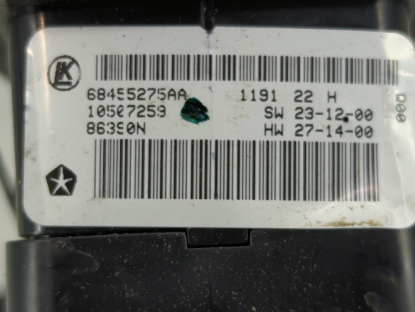 2011-2014 Dodge Charger Master Power Window Switch Replacement Driver Side Left P/N:68455275AA Fits OEM Used Auto Parts - Oe