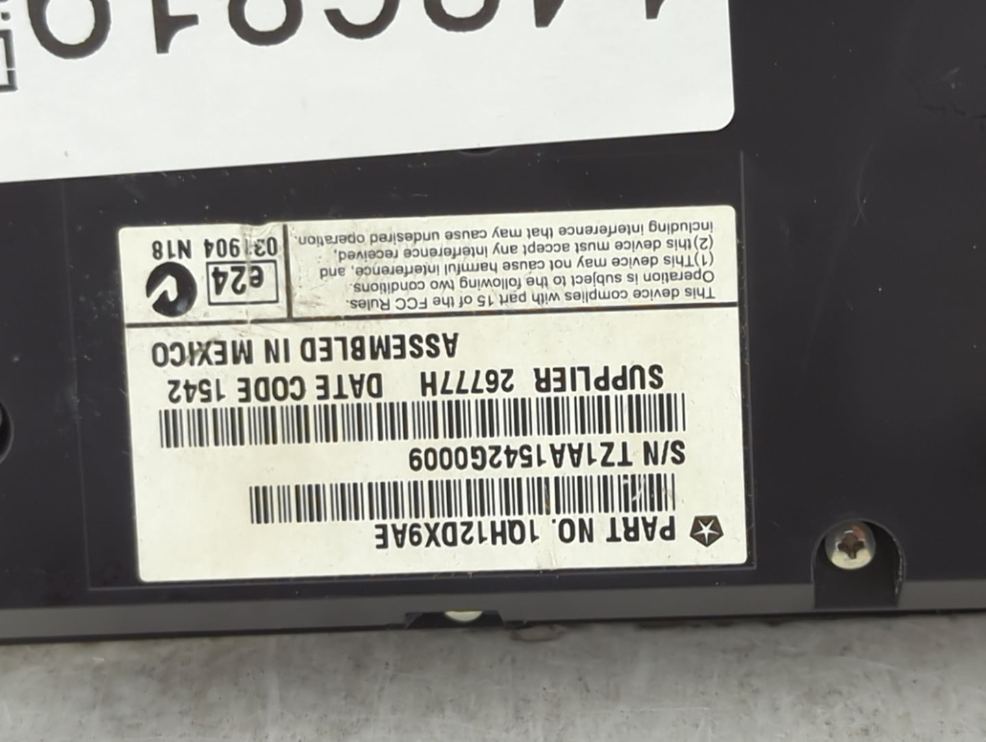 2012 Dodge Charger Climate Control Module Temperature AC/Heater Replacement P/N:10H112DX9AE P55111872AH Fits OEM Used Auto P