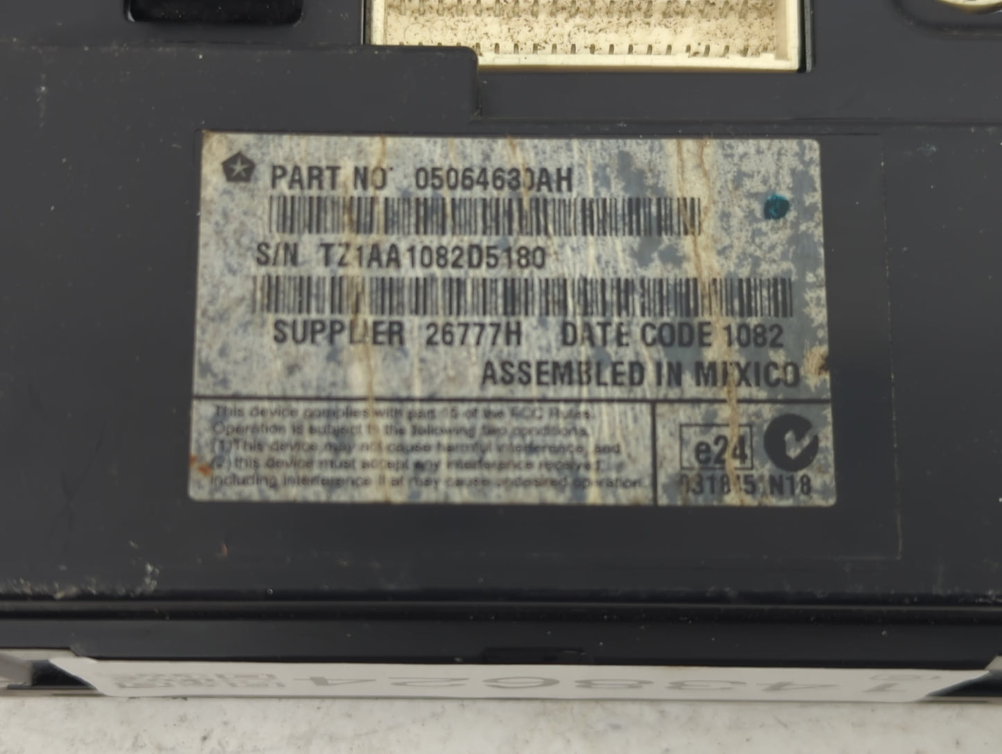 2011-2014 Dodge Charger Information Display Screen - Oemusedautoparts1.com