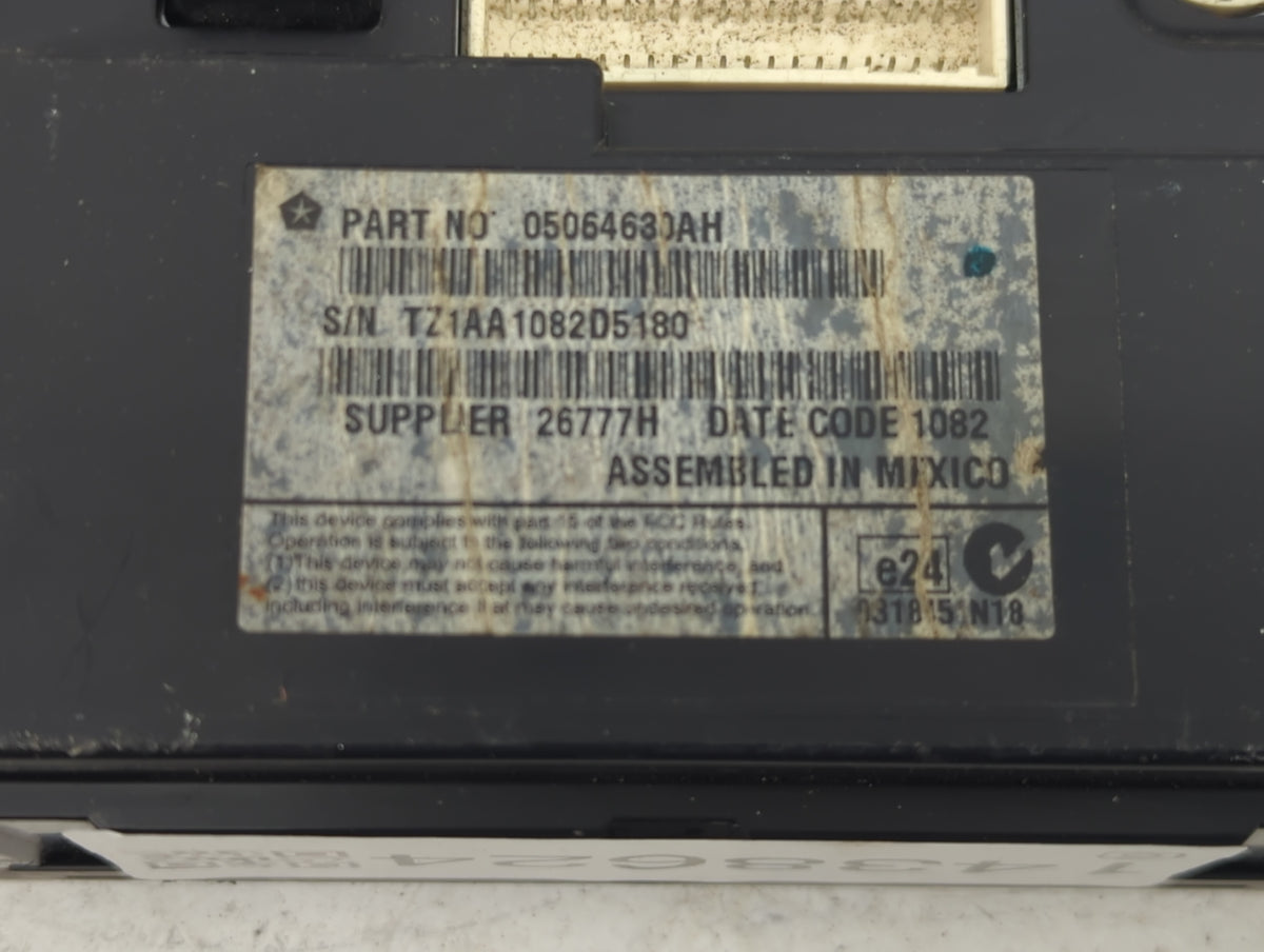 2011-2014 Dodge Charger Information Radio Display Screen 1438624 - Oemusedautoparts1.com