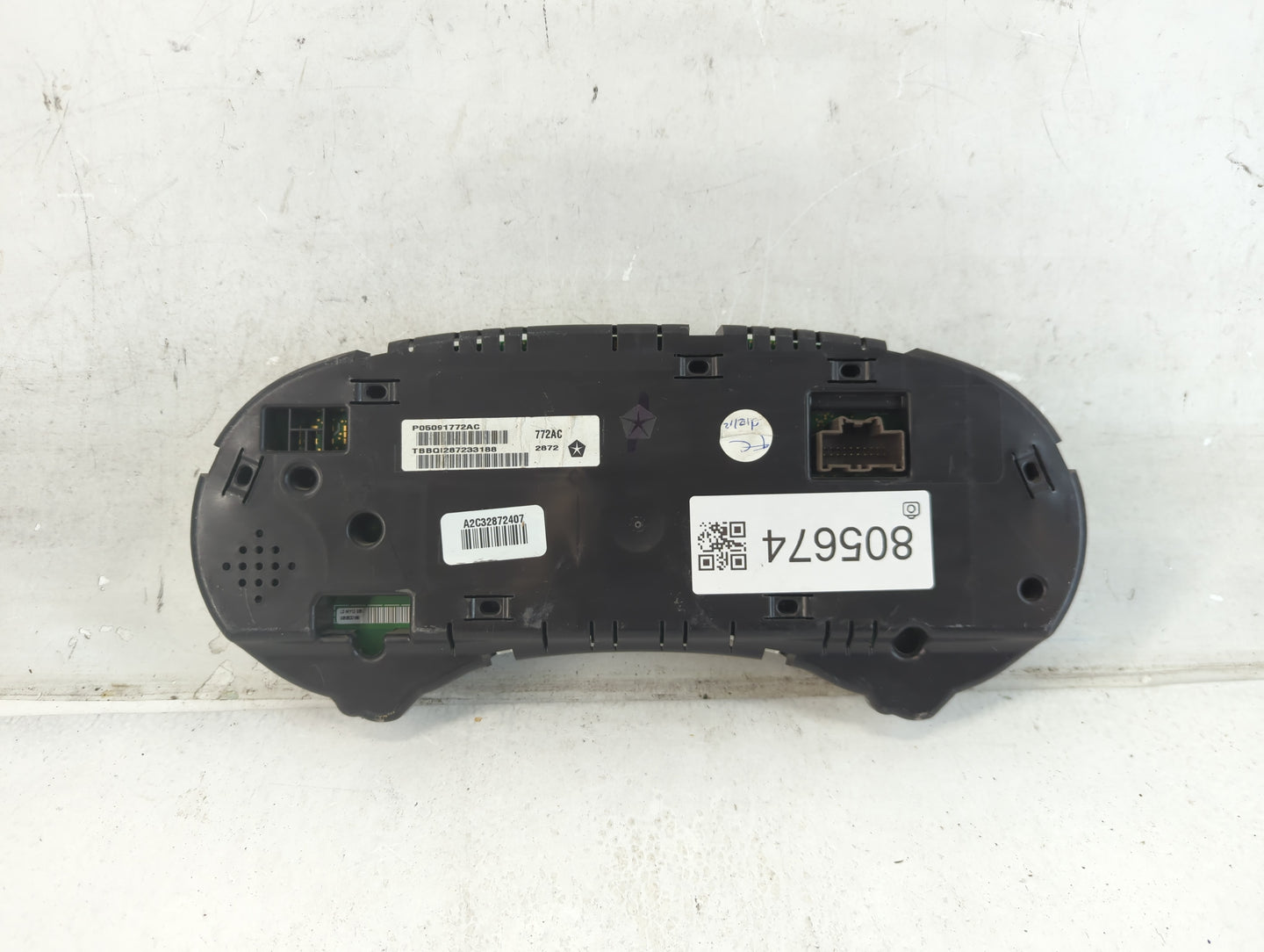2012 Dodge Charger Instrument Cluster Speedometer Gauges P/N:P05091772AC Fits OEM Used Auto Parts - Oemusedautoparts1.com