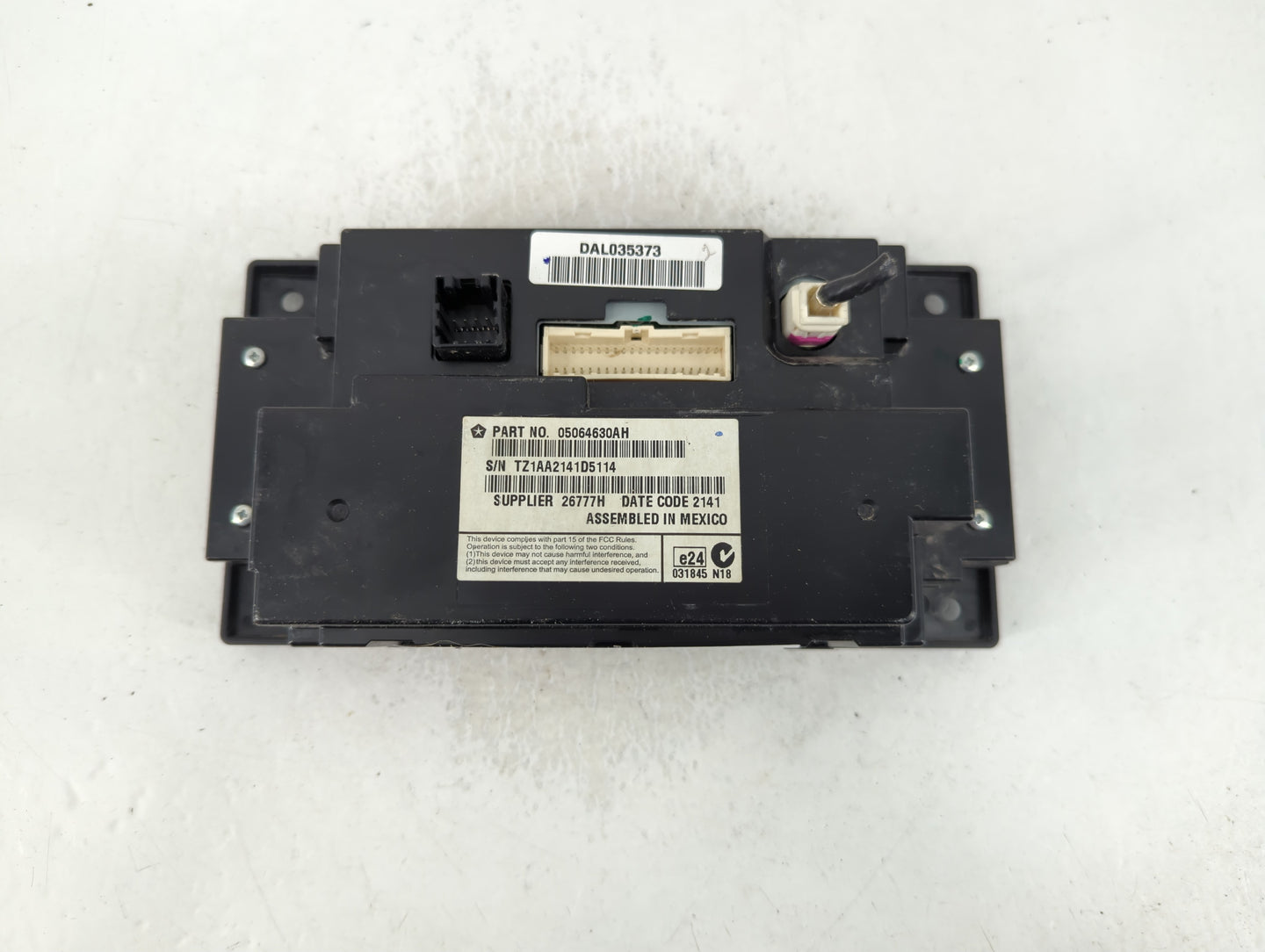 2012 Dodge Charger Radio AM FM Cd Player Receiver Replacement P/N:05064630AH Fits OEM Used Auto Parts - Oemusedautoparts1.co