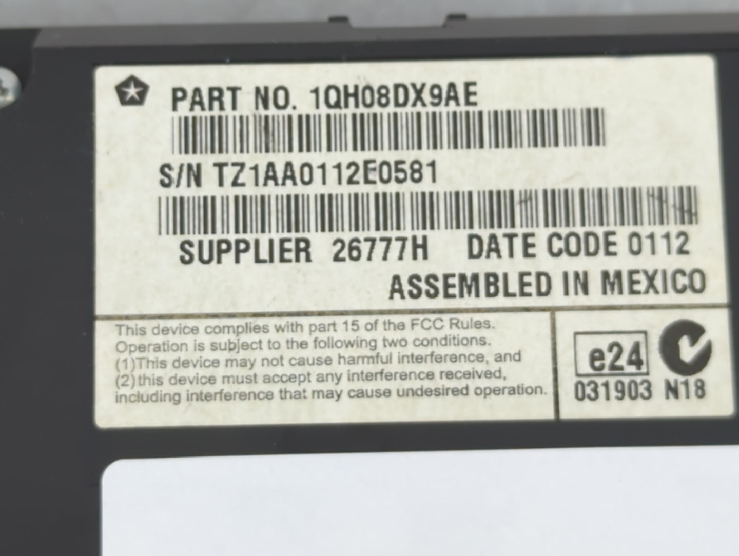 2011-2014 Dodge Charger Climate Control Module Temperature AC/Heater Replacement P/N:1QH08DX9AE Fits Fits 2011 2012 2013 201