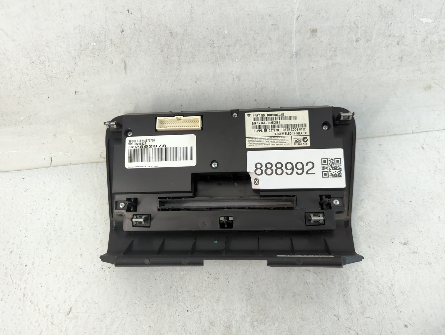 2011-2014 Dodge Charger Climate Control Module Temperature AC/Heater Replacement P/N:1QH08DX9AE Fits Fits 2011 2012 2013 201