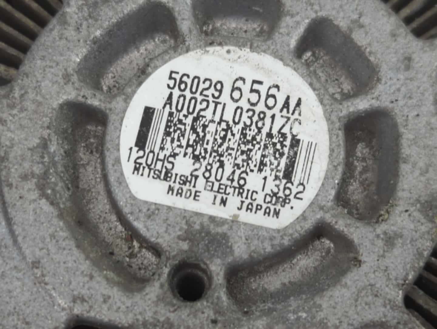 2012 Dodge Dart Alternator Replacement Generator Charging Assembly Engine OEM P/N:56029656AA Fits OEM Used Auto Parts - Oemu