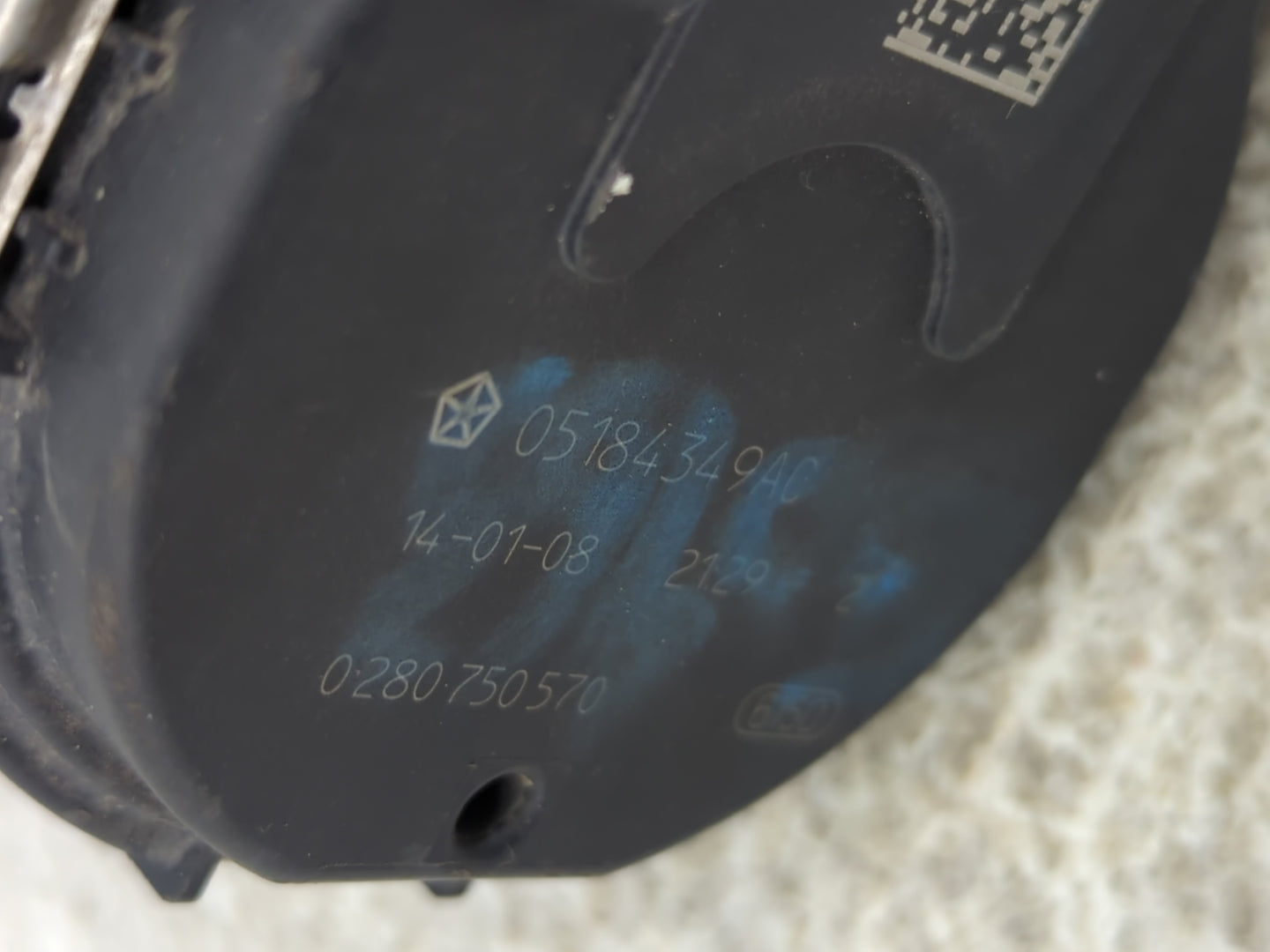2011-2022 Dodge Durango Throttle Body P/N:05184349AC 0 280 750 570 Fits OEM Used Auto Parts - Oemusedautoparts1.com