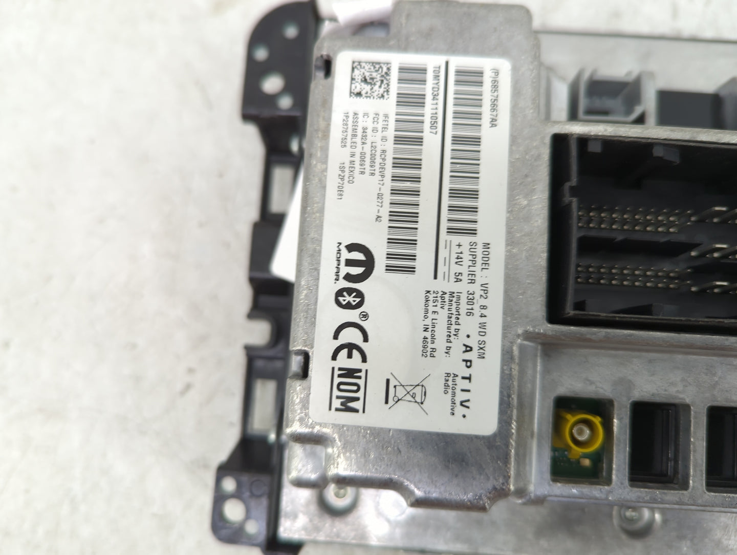 2012 Dodge Durango Radio AM FM Cd Player Receiver Replacement P/N:68575667AA Fits OEM Used Auto Parts - Oemusedautoparts1.co