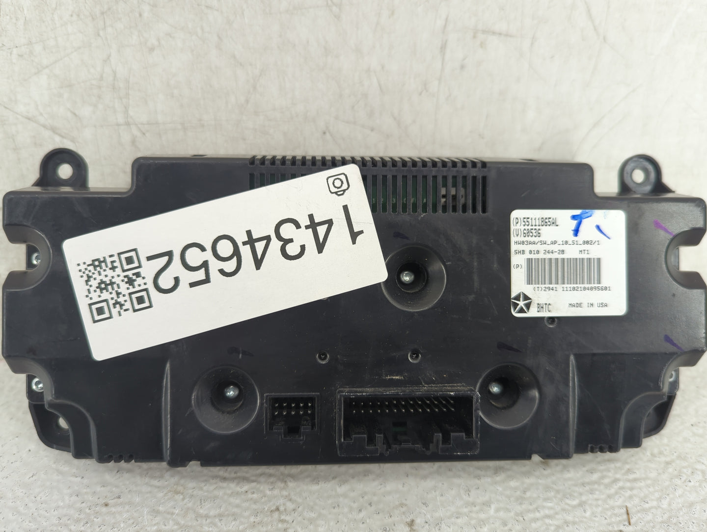 2011-2013 Dodge Durango Climate Control Module Temperature AC/Heater Replacement P/N:55111865AL Fits Fits 2011 2013 OEM Used