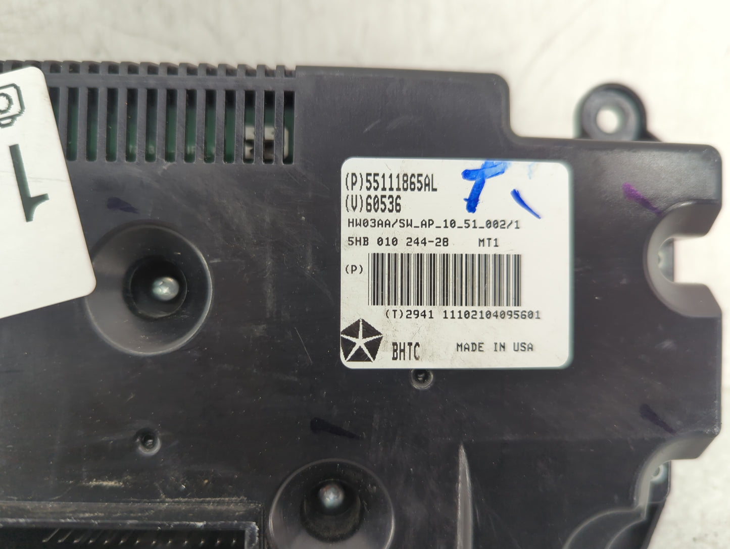 2011-2013 Dodge Durango Climate Control Module Temperature AC/Heater Replacement P/N:55111865AL Fits Fits 2011 2013 OEM Used