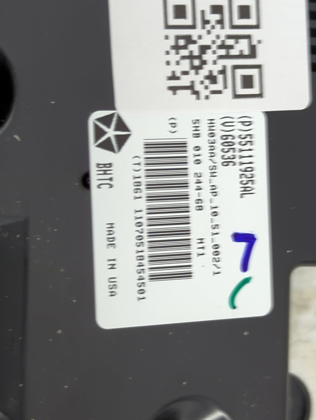 2011-2013 Dodge Durango Climate Control Module Temperature AC/Heater Replacement P/N:55111925AL P55111925AL Fits OEM Used Au