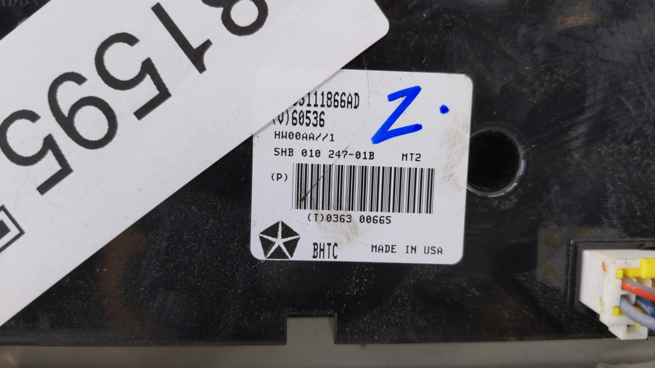 2011-2013 Dodge Durango Climate Control Module Temperature AC/Heater Replacement P/N:68089124AC 55111866AD Fits OEM Used Aut
